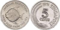 Singapore 5 Cents 1971 FAO pr&auml;gefrisch 5.77 US$  +  11.55 US$ shipping