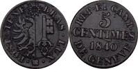 Schweiz Genf 5 Centimes 1840 ss zaponiert 17.32 US$  +  11.55 US$ shipping