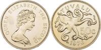 Tuvalu 50 Cents 1976 Elizabeth II., offen, Kontaktmarken, polierte Platt... 132.64 元  ＋  78.02 元 运费