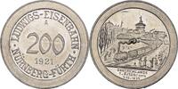 N&uuml;rnberg 200 Pfennig 1921 Ludwigseisenbahn pr&auml;gefrisch 109.23 元  ＋  78.02 元 运费