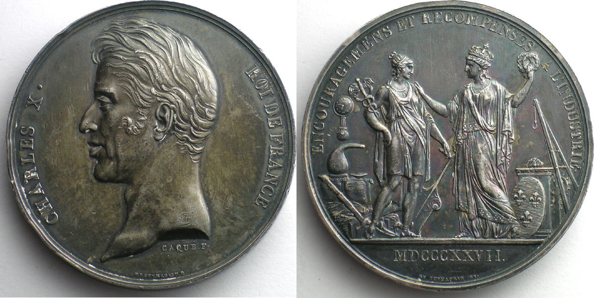 Tokens And Medals Medals Of Charles X Encouragements Et R compenses L Industrie Caqu De 