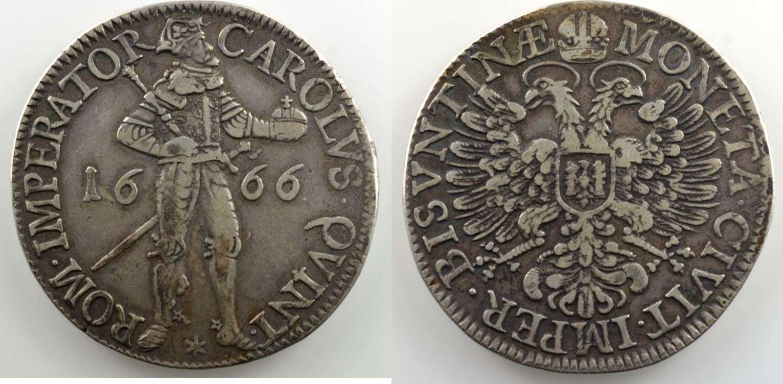 Feudal coins Ville de Besançon Daldre 1666 TTB VF