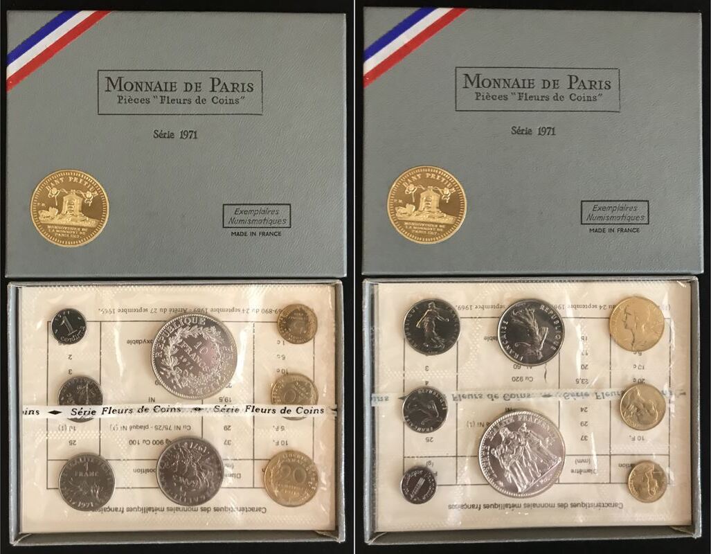 FRANCE 1981 SERIE FDC Fleur De Coin COFFRET 9 Monnaies 1 Centime à 10
