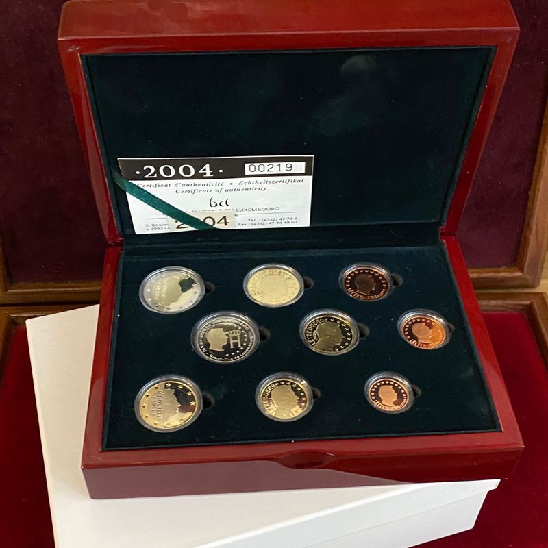 Luxembourg Coins Henri 2000 Coffrets S ries De 9 Pi ces 2004 Proof 