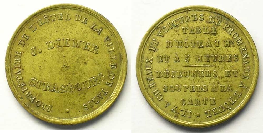 Emergency Coins From Alsace Lorraine Strassburg Strasbourg 67 J Diemer Periode 1850 1870 Svi Lt R 22 Mm Ttb Vf Ma Shops