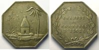 French colonial coinage Jeton Algeria Tokens and Medals Lec.67 Jeton octogonal en argent 35mm Chambre de Commerce d'Alger TTB -