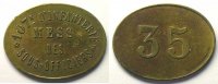Tokens and Medals Tokens of Messes and Military Circles 107° Régiment d'Infanterie Elie 10.4 35 (c) 22x29 mm TTB -