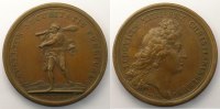 Tokens and Medals bronze Medals of Louis XIV année 1669 MAUGER Rétablissement de la sûreté dans le royaume bronze 41mm SUP -