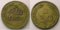 Tokens and Medals 30 Sous Mining Numismatics Aniche Mines d'Aniche 30 Sous Cuivre jaune , R 28mm 1820 TTB+ -