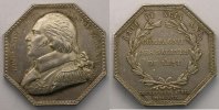 Tokens and Medals Jeton Mining Numismatics Salines de l'Est Jeton octogonal en argent Louis XVIII TTB+/SUP -