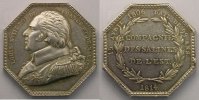 Tokens and Medals Jeton Mining Numismatics Salines de l'Est Jeton octogonal en argent Louis XVIII 1814 TTB+ -
