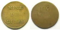 Tokens and Medals Mining Numismatics Littry Mine de Litry 15 (sous) B/ TB -