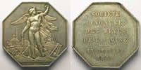 Tokens and Medals jeton Mining Numismatics Saint-Etienne BORREL 1874 Société Anonyme des Mines de la Loire jeton octogonal en argent 38mm TTB+ -