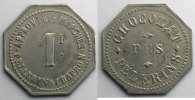 Emergency coins and tokens PARIS (75) Pellerin & Chapron, Approv. Des Marchés Elie P135.2 1 F Zn Ni, 8 25 mm SUP -