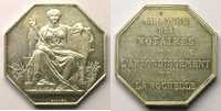 Tokens and Medals Jeton Numismatique du Notariat français (jetons de Notaires) La Rochelle Jeton octogonal en argent TTB+/SUP -