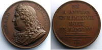 Tokens and Medals bronze Numismatic of famous people Galerie Métallique des Grands Hommes Français Gérard Edelinck (Anvers 1647 - Paris 1707) Médaille en bronze 41mm 1824 SUP/FDC -