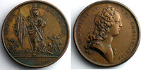 Tokens and Medals bronze Medals from Louis XV Année 1726 J.Duvivier/J.C.Roettiers Levée de soixante mille hommes bronze 41mm SUP -