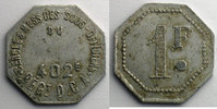 Tokens and Medals Tokens of Messes and Military Circles 402° Régt de DCA, Cercle & Mess des Sous-Officiers 1 F Alu, 8 24 mm TB+ -