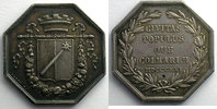 Tokens and Medals Jeton Médailles d'Alsace-Lorraine Colmar Jeton octogonal en argent Conseil Municipal 1821 TTB+ -