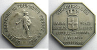 Tokens and Medals jeton Numismatics of the savings banks Tourcoing jeton octogonal en argent 1933 SUP -