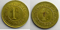 Emergency coins and tokens CHALONS/MARNE (51) Société de Consommation de l'Est - Boulangerie Elie 30,1 1 c Lt,R 21,5 mm SUP/FDC -