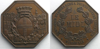 Tokens and Medals jeton octogonal en cuivre Marseille Incendie SUP