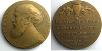 Tokens and Medals bronze Numismatique de la Ville de Paris Pierre Lampué Médaille en bronze 55mm Conseiller municipal 1890-1915 SUP/FDC -