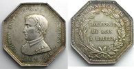 Tokens and Medals jeton Numismatique du commerce et de l'artisanat Commerce de Bois et Charbons Approvisionnement de Paris - Bois à brûler jeton octogonal en argent TTB+/SUP -