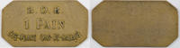 Emergency coins and tokens OYE-PLAGE (62) B.D.B. 1 Pain Mail., rect. Coins coupés 37x20mm TTB -
