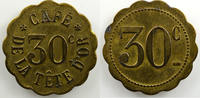 Emergency coins and tokens NANCY (54) Café de la Tête d'Or 30 c Lt, Rf 24mm TTB -