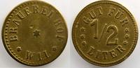World coins Switzerland, emergency coins and tokens Wil, Brauerei Hof Gut für 1/2 Liter Laiton, 22mm TB+/TTB -