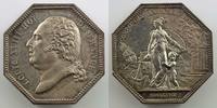 Tokens and Medals Jeton Numismatics of insurance companies Assurances Générales Jeton octogonal en argent 35mm Louis XVIII Incendie 1818 SUP -