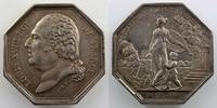 Tokens and Medals Jeton Numismatics of insurance companies Assurances Générales Jeton octogonal en argent 30mm Louis XVIII Incendie 1813 date erronée TTB+ -