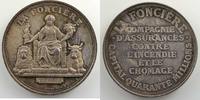 Tokens and Medals jeton rond en argent Numismatics of insurance companies La Foncière jeton rond en argent 37mm Incendie - Chômage SUP -