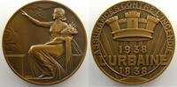 Tokens and Medals bronze Numismatics of insurance companies L'Urbaine L. Bazor Médaille en bronze 67mm l'Urbaine 1838-1938 (Assurances contre l'Incendie) SUP/FDC -