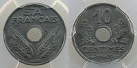 Coins of France 1793-1959 10 Cent 10 Cents G.291 Etat Français, petit module 1943 PCGS-MS64 pr.FDC -