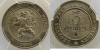 5 Cent 1861 Münzen Belgien   Léopold I  (1831-1865)    .      PCGS-MS66    FDC 