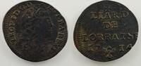 Coins of Lorraine Liard Duchy of Lorraine Léopold I (1690-1729) Liard 1714 TTB+ -