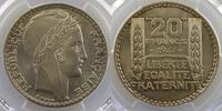 Coins of France 1793-1959 20 Francs 20 Francs G.852 Turin 1937 PCGS-MS64 pr.FDC -