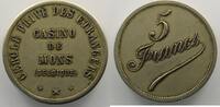 5 Francs  Münzen Belgien   Notgeld       Casino de Mons   Cercle des étrangers    TTB+/SUP 