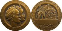 French colonial coinage bronze Guadeloupe Tokens and Medals Médaille en bronze Guadeloupe - Martinique 1635-1935 SUP -