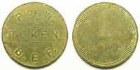 Tokens and Medals 1 Franc Tokens of Messes and Military Circles Forces alliées Token B.E.F. (British Expeditionary Forces) 1 Franc Fe, R 31,5mm TB+ -
