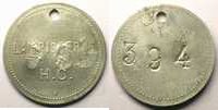 Tokens and Medals Jeton Mining Numismatics Houillères du bassin des Cévennes Jeton de Lampisterie alu, R tr. 41mm TTB -