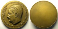 Tokens and Medals bronze Numismatic of famous people H. ROGER SARRABEZOLLES 1955 bronze uniface 80mm SUP -