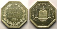 Tokens and Medals Jeton Numismatique du Notariat français (jetons de Notaires) Chateauroux Jeton octogonal en argent SUP/FDC -
