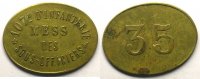 Tokens and Medals Tokens of Messes and Military Circles 107° Régiment d'Infanterie Elie 10.4 35 (c) 22x29 mm TTB -