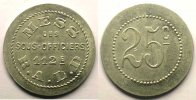 Tokens and Medals Tokens of Messes and Military Circles 112° Régiment d'Artillerie Lourde Elie 10.3 25 c Al,R 26,5 mm SUP -