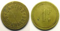 Tokens and Medals Tokens of Messes and Military Circles Cantines Cantine Courmaire 1 F Lt, R 25,5mm TB -