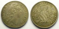 Tokens and Medals Jeton rond en argent Royal tokens Champagne Jeton rond en argent Arquebuse de Troyes Louis XV SUP -