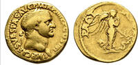 Roman Empire Aureus Vespasian AU Aureus – PACI AVGVSTI (Lugdunum Mint) -